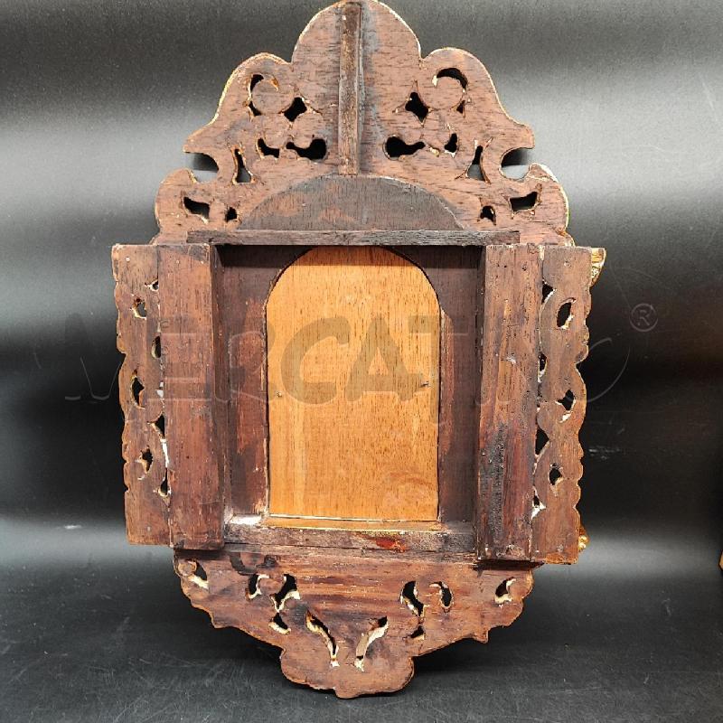 ALTARINO ICONA SACRA LEGNO DORATO  | Mercatino dell'Usato Roma gregorio vii 5