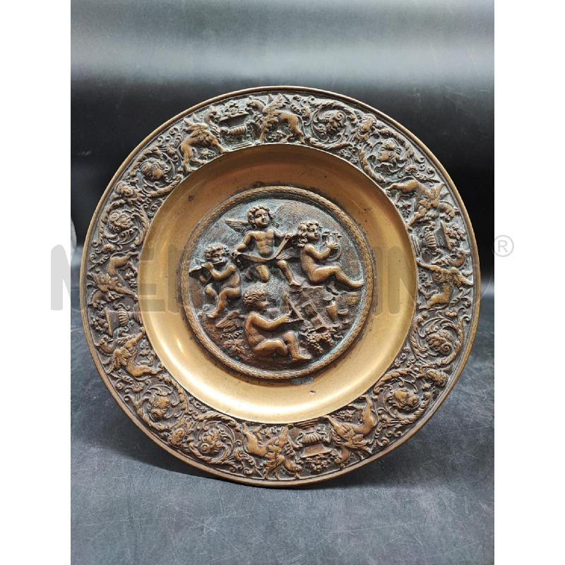 ALZATA METALLO DORATO PUTTI SBALZI  | Mercatino dell'Usato Roma gregorio vii 4