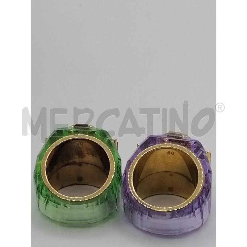 ANELLO DONNA SWAROVSKI LILLA E VERDE | Mercatino dell'Usato Roma gregorio vii 4