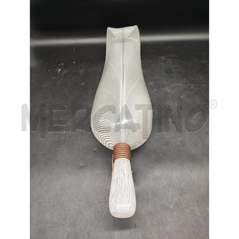 APPLIQUE FOGLIA MURANO BIANCA SUPP OTTONE  | Mercatino dell'Usato Roma gregorio vii 2