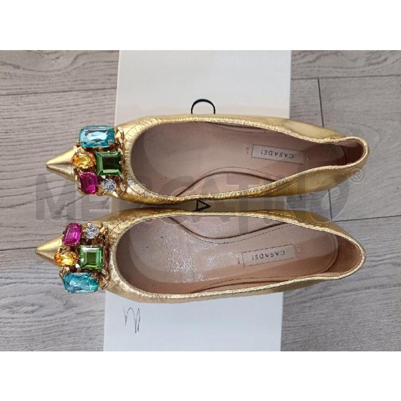 BALLERINA CASADEI ORO PUNTA E STRASS | Mercatino dell'Usato Roma gregorio vii 2