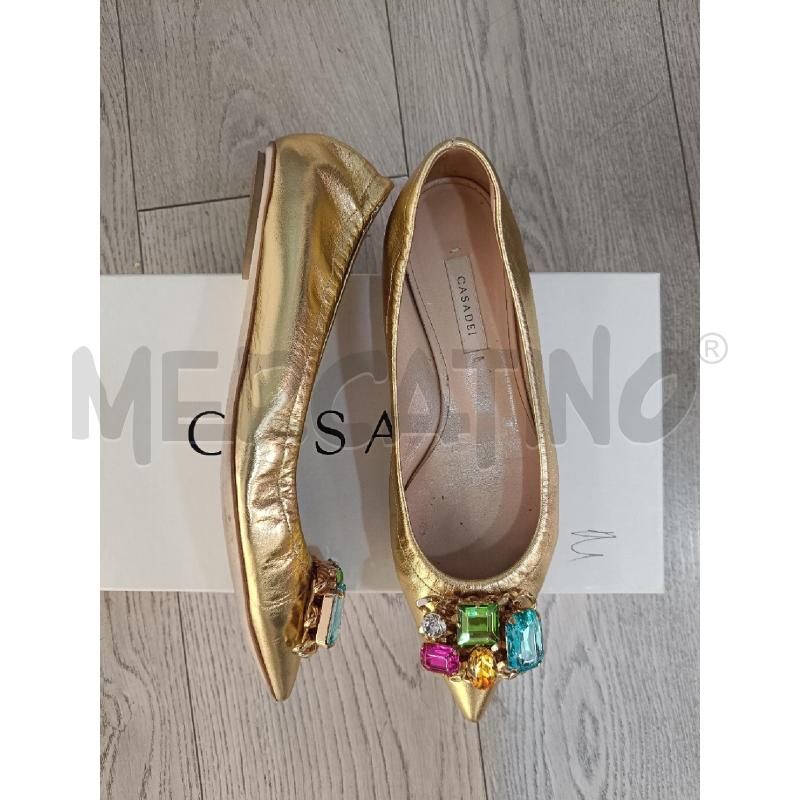 BALLERINA CASADEI ORO PUNTA E STRASS | Mercatino dell'Usato Roma gregorio vii 3
