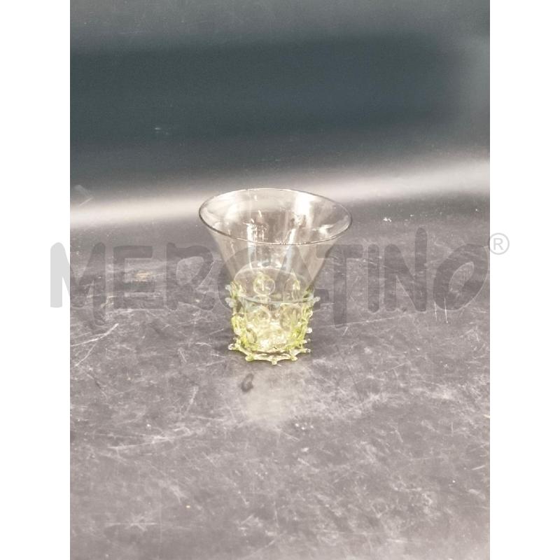 BICCHIERE MURANO VERDE PUNTE * | Mercatino dell'Usato Roma gregorio vii 1