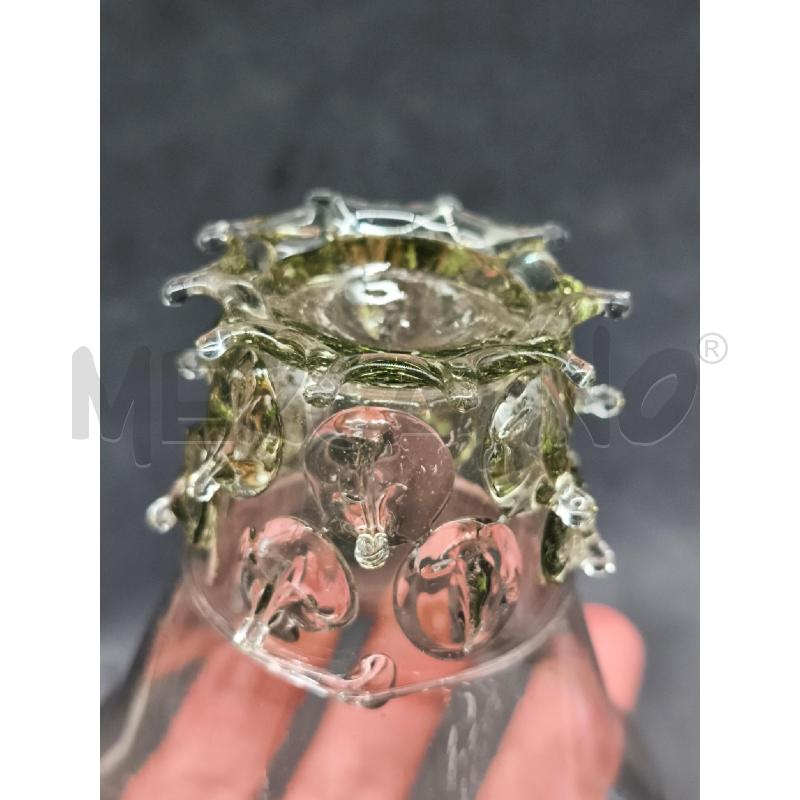 BICCHIERE MURANO VERDE PUNTE * | Mercatino dell'Usato Roma gregorio vii 2