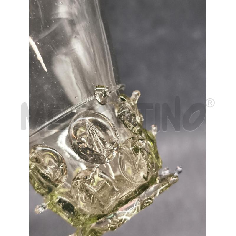 BICCHIERE MURANO VERDE PUNTE * | Mercatino dell'Usato Roma gregorio vii 3