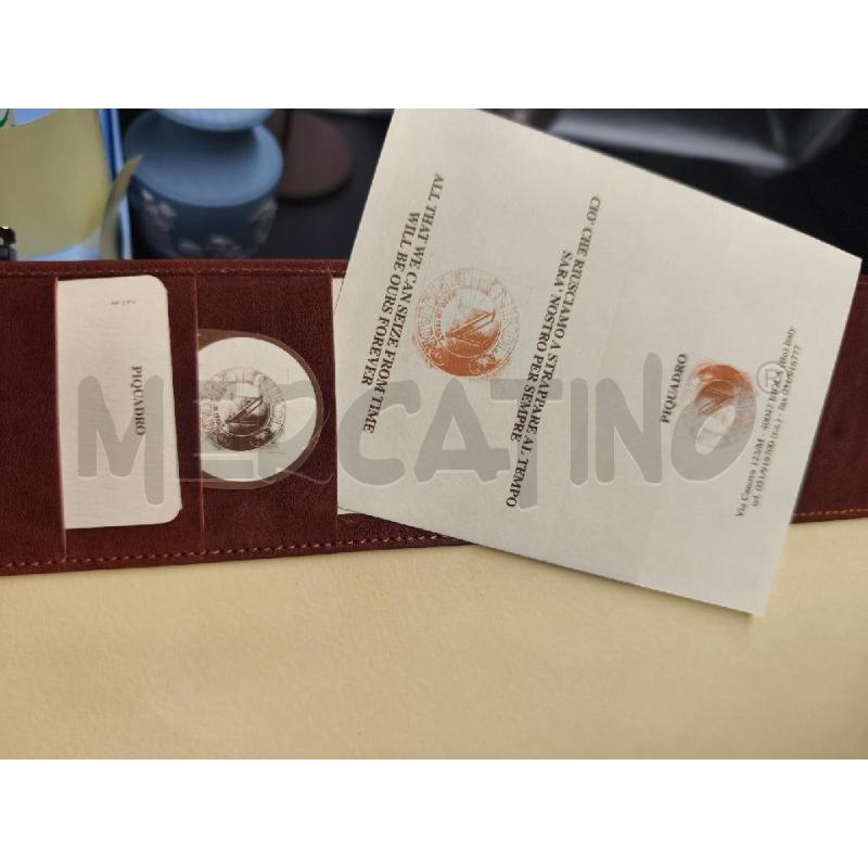 BLOCCO PELLE MARRONE PIQUADRO  | Mercatino dell'Usato Roma gregorio vii 3
