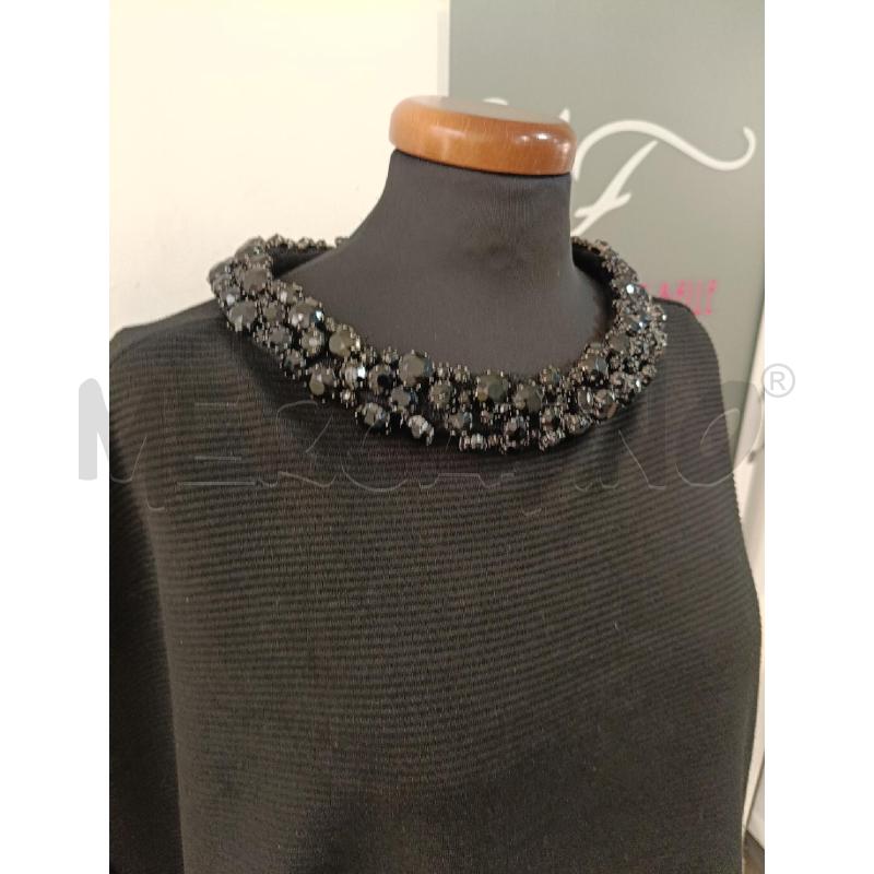 BLUSA DONNA ARMANI COLLEZIONI NERA COLLO STRASS | Mercatino dell'Usato Roma gregorio vii 2