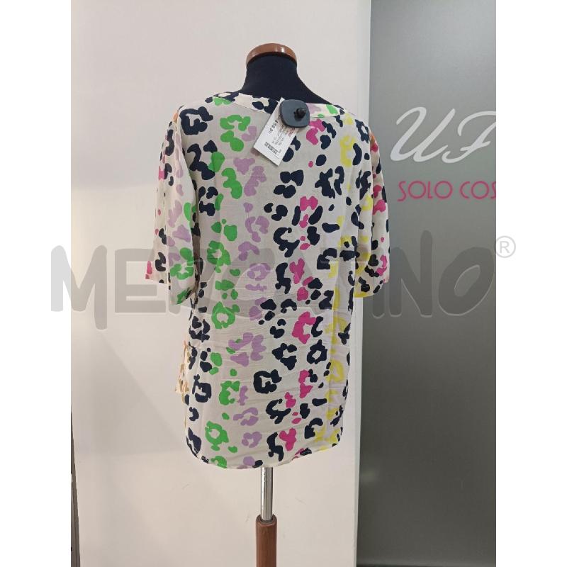 BLUSA DONNA ESSENTIEL BEIGE LEOPARDATO MULTICOLOR SETA | Mercatino dell'Usato Roma gregorio vii 3