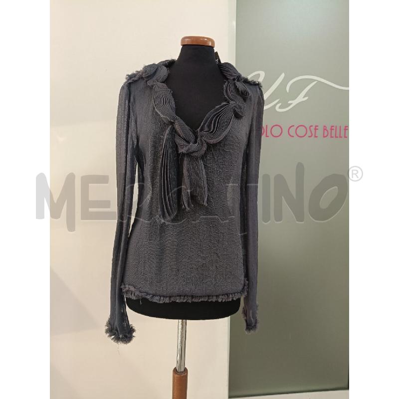 BLUSA DONNA KRISTINA T BLU VELATA PLISSE | Mercatino dell'Usato Roma gregorio vii 1