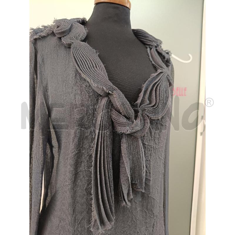 BLUSA DONNA KRISTINA T BLU VELATA PLISSE | Mercatino dell'Usato Roma gregorio vii 2