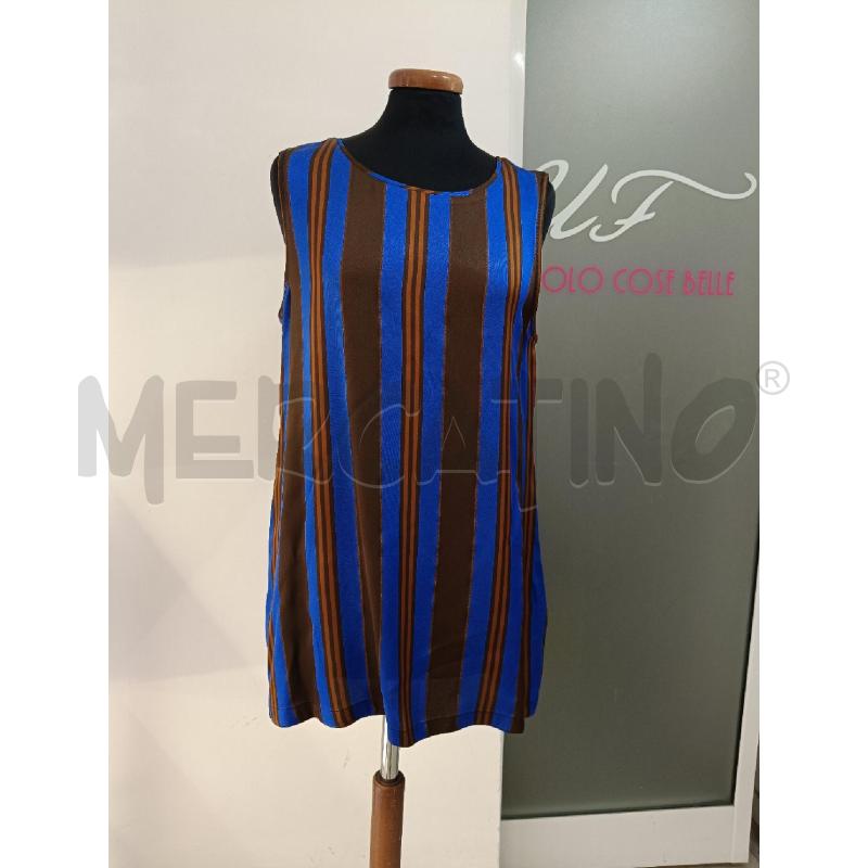 BLUSA DONNA MALIPARMI BLU RIGHE ORO | Mercatino dell'Usato Roma gregorio vii 1