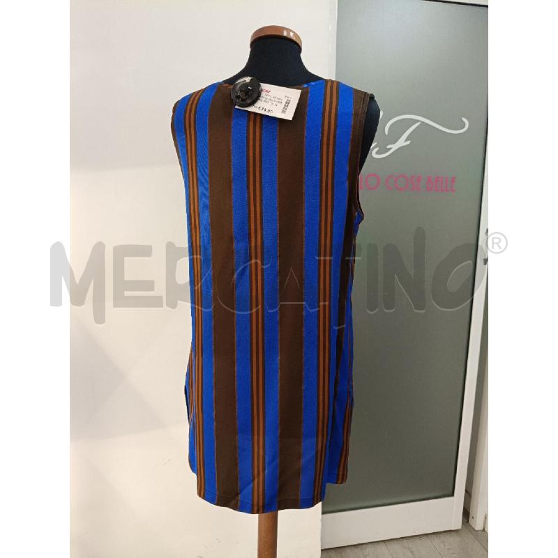 BLUSA DONNA MALIPARMI BLU RIGHE ORO | Mercatino dell'Usato Roma gregorio vii 3