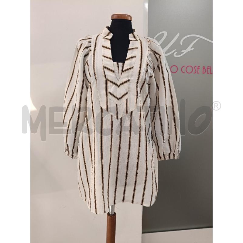BLUSA DONNA MANILA GRACE BEIGE RIGHE NERE MARRONI | Mercatino dell'Usato Roma gregorio vii 1