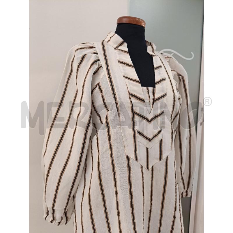 BLUSA DONNA MANILA GRACE BEIGE RIGHE NERE MARRONI | Mercatino dell'Usato Roma gregorio vii 2