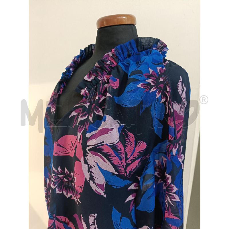 BLUSA DONNA PATRIZIA PEPE BLU FIORI VIOLA | Mercatino dell'Usato Roma gregorio vii 2
