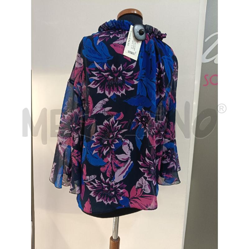 BLUSA DONNA PATRIZIA PEPE BLU FIORI VIOLA | Mercatino dell'Usato Roma gregorio vii 3