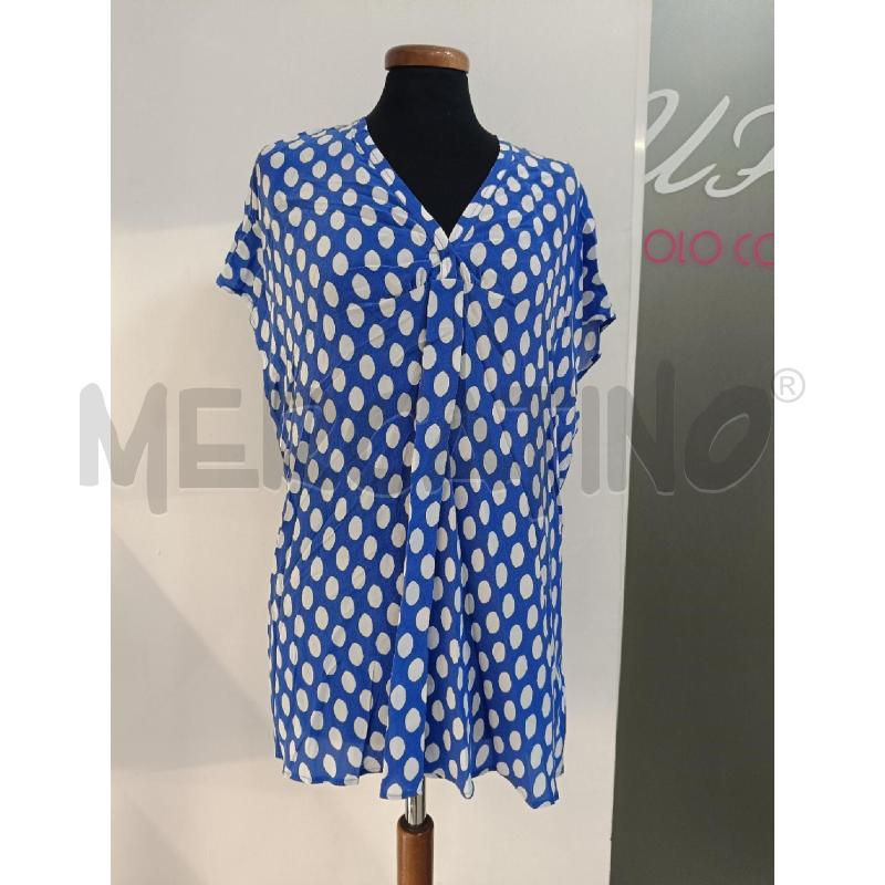BLUSA DONNA PENNYBLACK BLU POIS BIANCHI SETA | Mercatino dell'Usato Roma gregorio vii 1