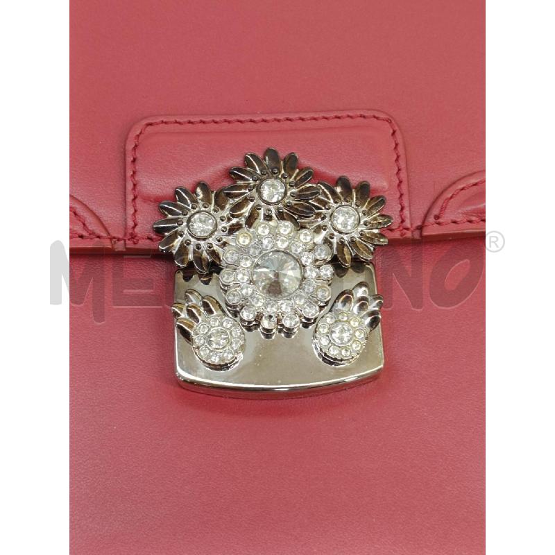 BORSA ALEXANDER MCQUEEN FLOWER SATCHEL ROSSA CHIUSURA GIOIELLO  | Mercatino dell'Usato Roma gregorio vii 2