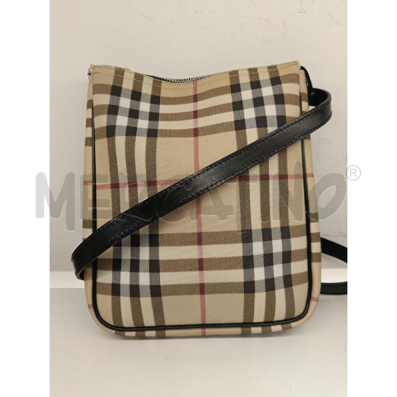 BORSA BURBERRY CHECK MANICO NERO | Mercatino dell'Usato Roma gregorio vii 1