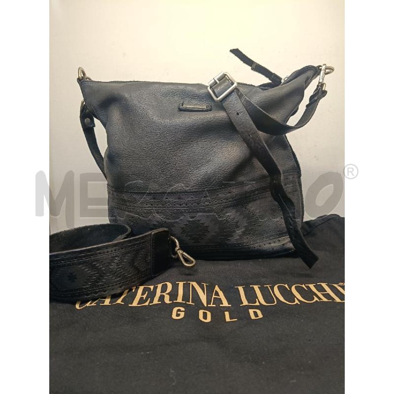 BORSA CATERINA LUCCHI NERA PELLE | Mercatino dell'Usato Roma gregorio vii 1