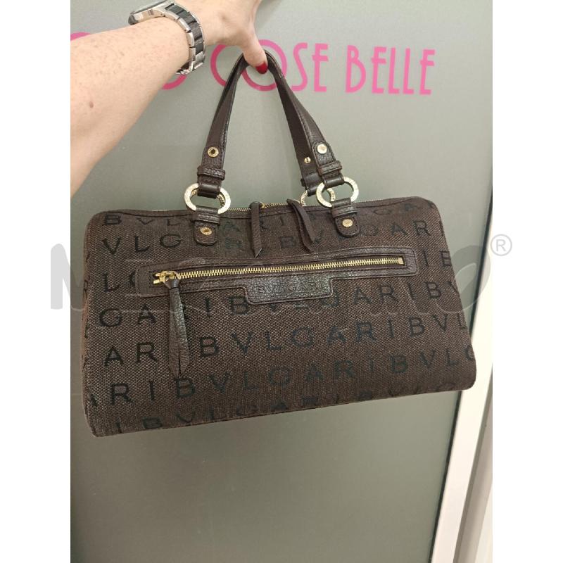 BORSA DONNA BULGARI MARRONE MONOGRAM COD.LA G08 25167 | Mercatino dell'Usato Roma gregorio vii 1