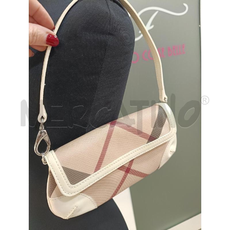 BORSA DONNA BURBERRY PROFILI BIANCHI | Mercatino dell'Usato Roma gregorio vii 2