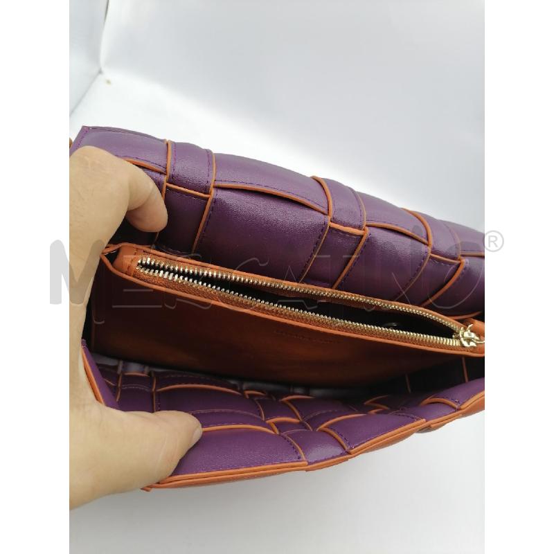 BORSA DONNA LIVIANA CONTI ARANCIONE INTRECCIATA ECOPELLE | Mercatino dell'Usato Roma gregorio vii 3