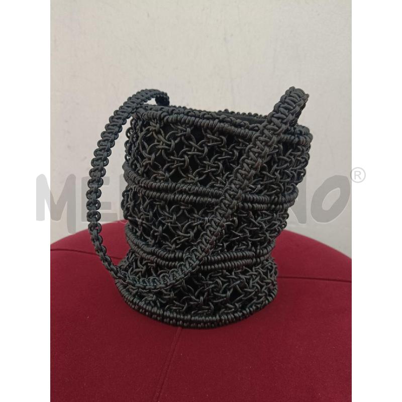 BORSA DONNA MAISON NH PARIS NERA INTRECCI | Mercatino dell'Usato Roma gregorio vii 2