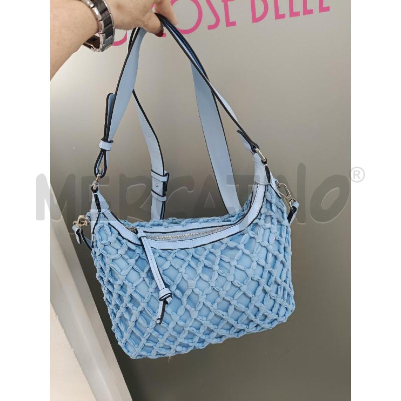 BORSA DONNA MARELLA CELESTE INTRECCI | Mercatino dell'Usato Roma gregorio vii 1