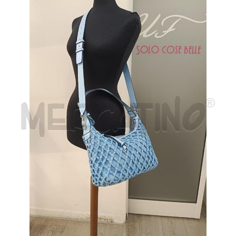 BORSA DONNA MARELLA CELESTE INTRECCI | Mercatino dell'Usato Roma gregorio vii 3