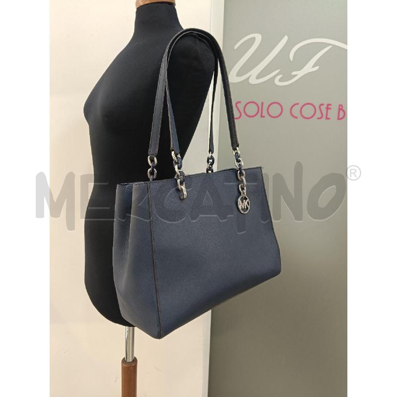 BORSA DONNA MICAHEL KORS BLU DAFFIANO | Mercatino dell'Usato Roma gregorio vii 2