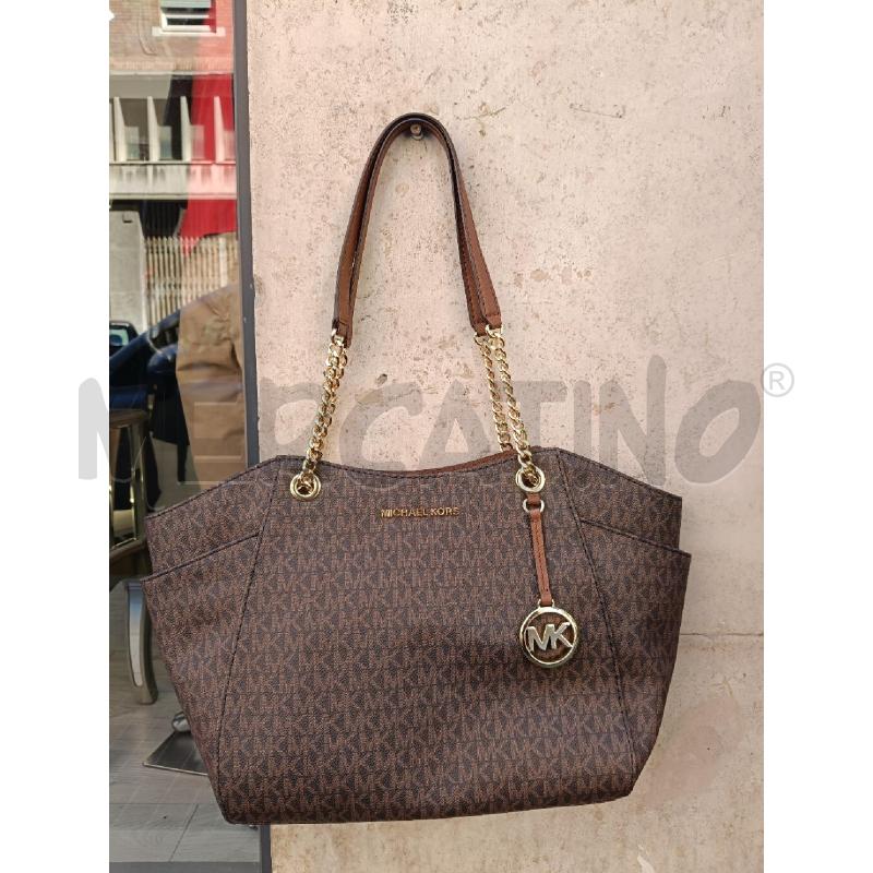 BORSA DONNA MICHAEL KORS MARRONE MONOGRAM | Mercatino dell'Usato Roma gregorio vii 1