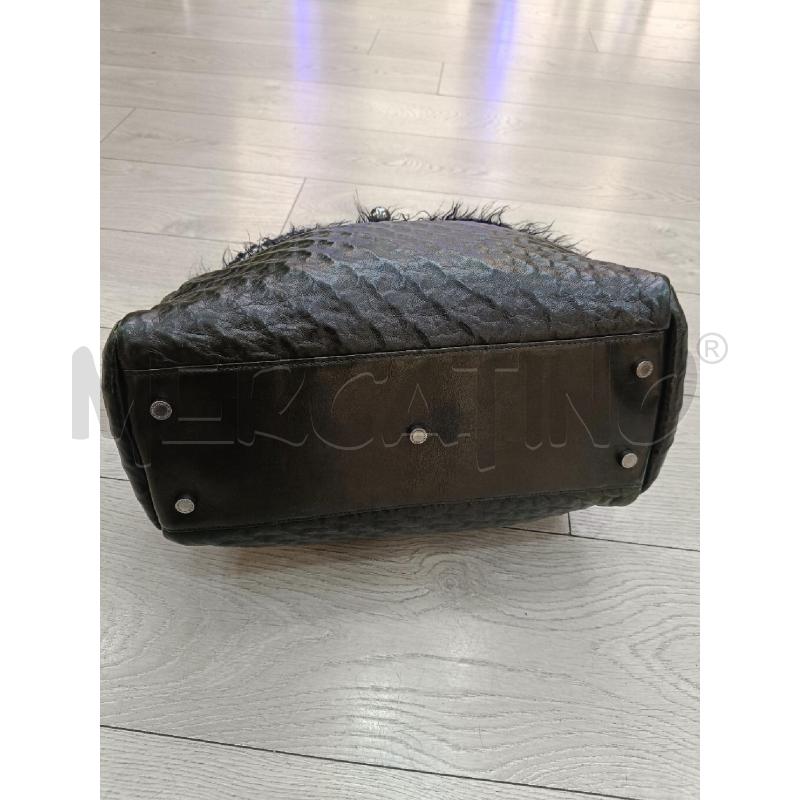 BORSA ERMANNO SCERVINO FAUBOURG NERA PELLE E LANA | Mercatino dell'Usato Roma gregorio vii 4
