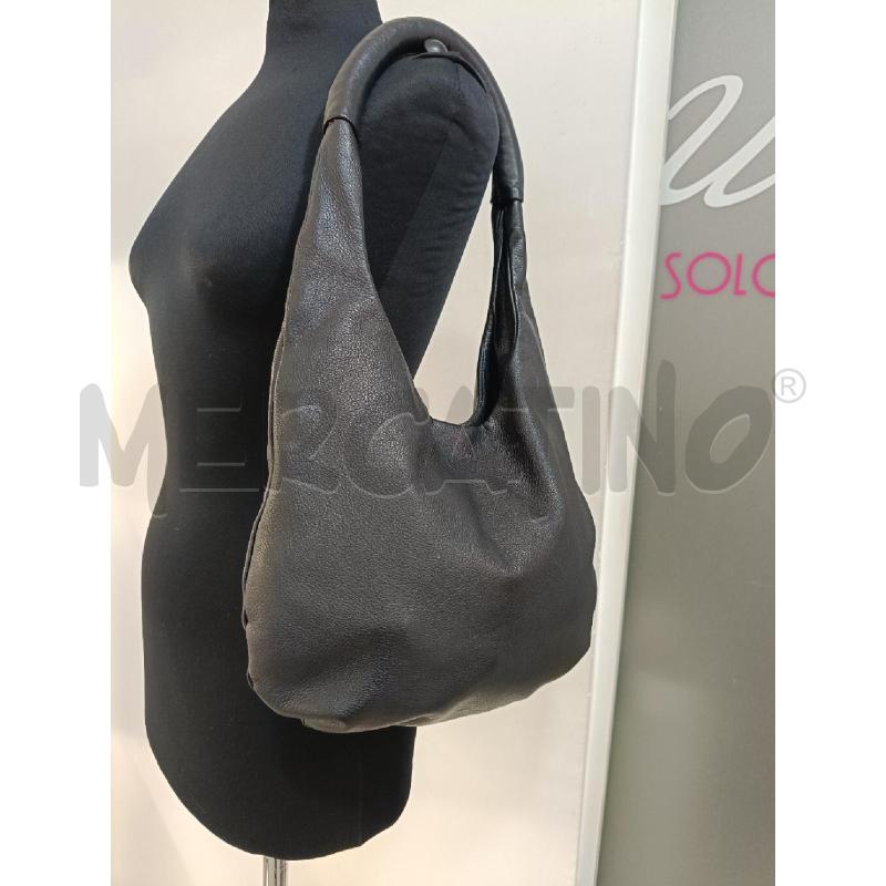 BORSA FAUSTO SANTINI MOTORETTA NERA PELLE | Mercatino dell'Usato Roma gregorio vii 1
