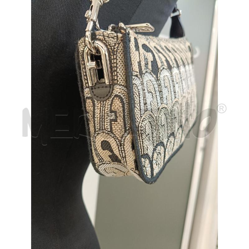 BORSA FURLA MINI TESSUTO JACQUARD BEIGE NERA | Mercatino dell'Usato Roma gregorio vii 2