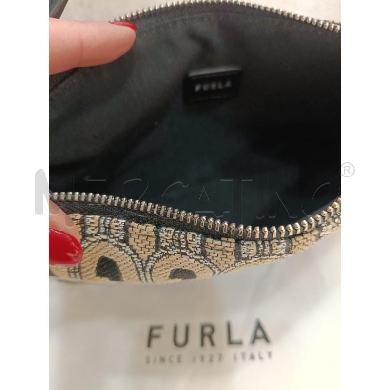 BORSA FURLA MINI TESSUTO JACQUARD BEIGE NERA | Mercatino dell'Usato Roma gregorio vii 3