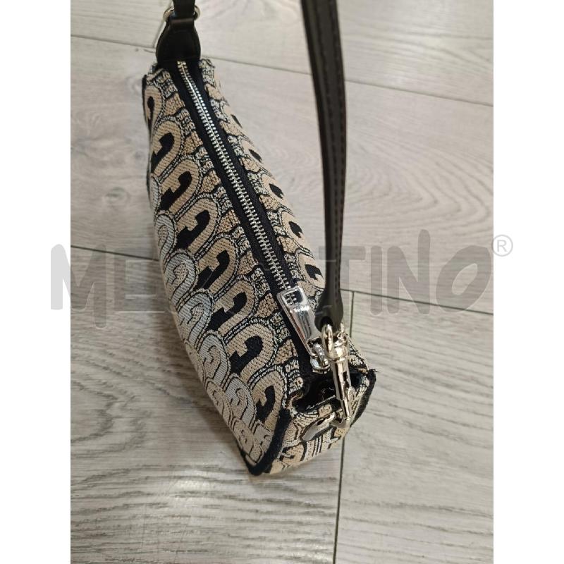 BORSA FURLA MINI TESSUTO JACQUARD BEIGE NERA | Mercatino dell'Usato Roma gregorio vii 4