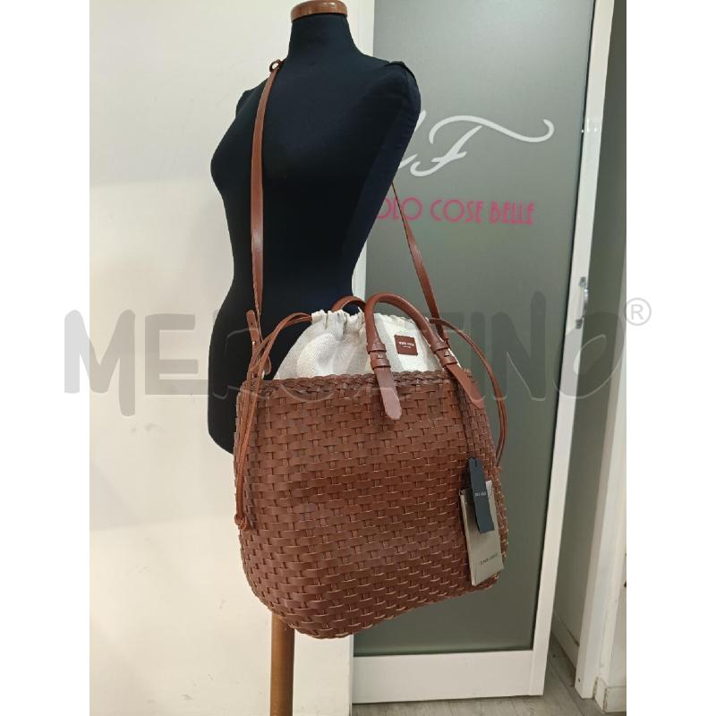 BORSA GIORGIO ARMANI MARRONE PELLE INTRECCI | Mercatino dell'Usato Roma gregorio vii 2