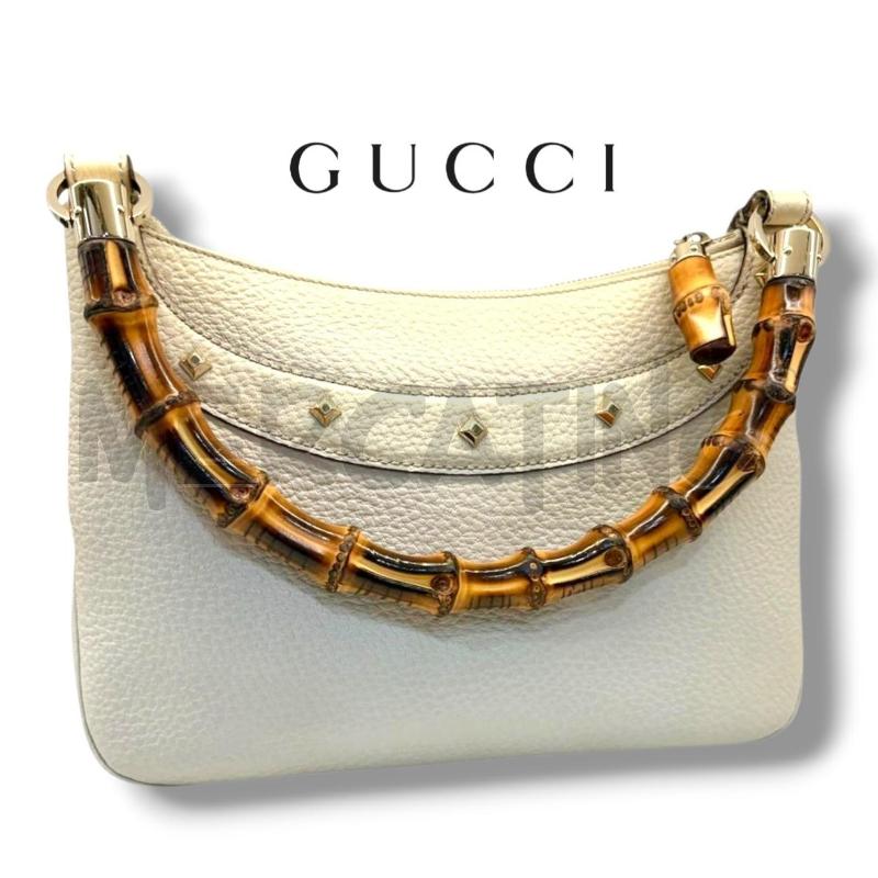 BORSA GUCCI ANITA COD. 137378 213317 BEIGE BAMBOO | Mercatino dell'Usato Roma gregorio vii 1