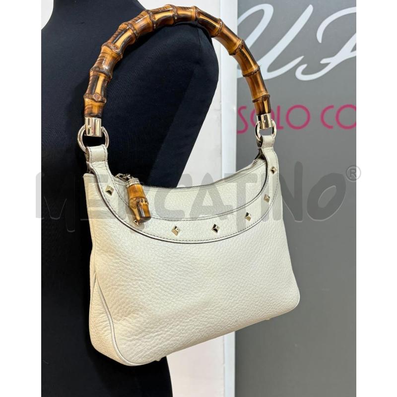 BORSA GUCCI ANITA COD. 137378 213317 BEIGE BAMBOO | Mercatino dell'Usato Roma gregorio vii 3