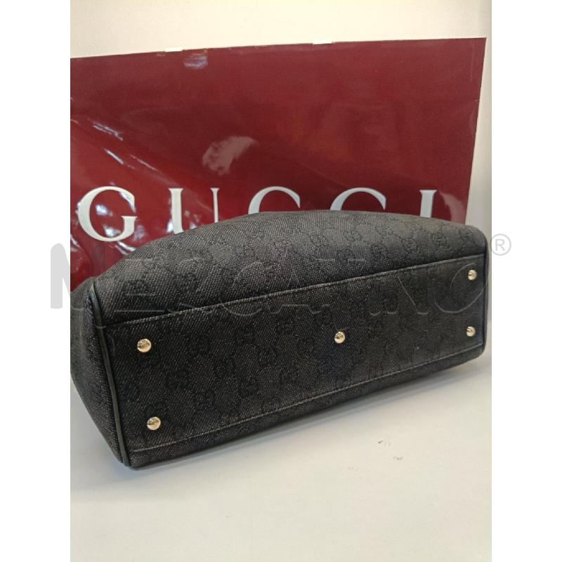 BORSA GUCCI CHARMY TOTE TESSUTO CANVAS JACQUARD MONOGRAM NERO  | Mercatino dell'Usato Roma gregorio vii 2