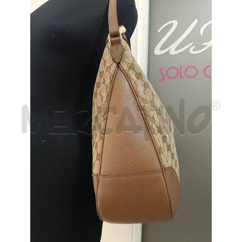 BORSA GUCCI HOBO BEIGE MONOGRAM COD.449244 493075 | Mercatino dell'Usato Roma gregorio vii 3