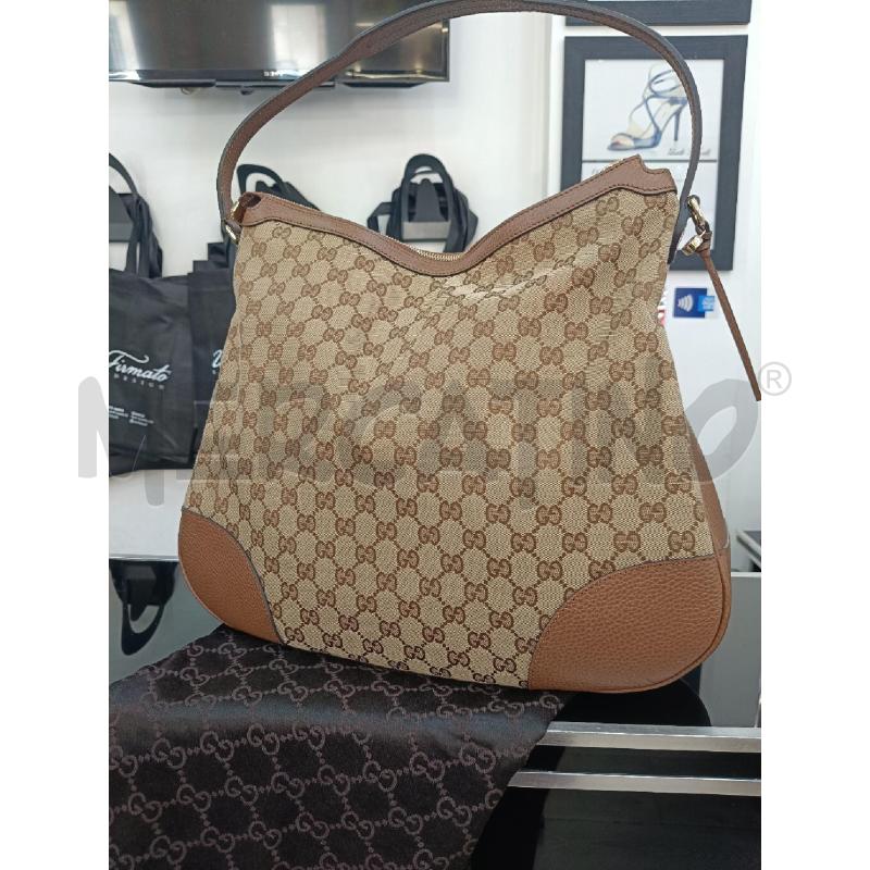 BORSA GUCCI HOBO BEIGE MONOGRAM COD.449244 493075 | Mercatino dell'Usato Roma gregorio vii 4