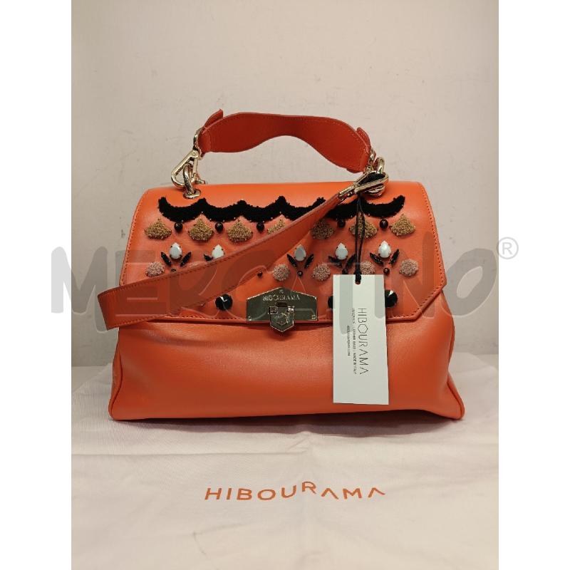 BORSA HIBOURAMA ARANCIONE STRASS RICAMI | Mercatino dell'Usato Roma gregorio vii 1
