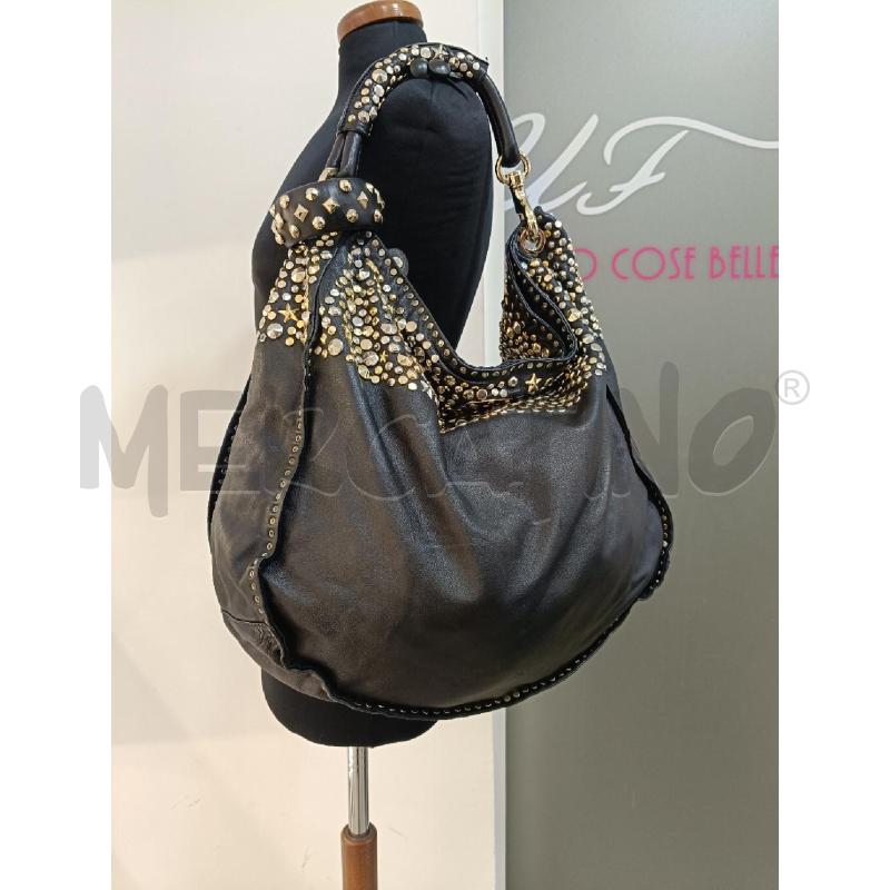 BORSA JIMMY CHOO NERA BORCHIE PELLE | Mercatino dell'Usato Roma gregorio vii 1