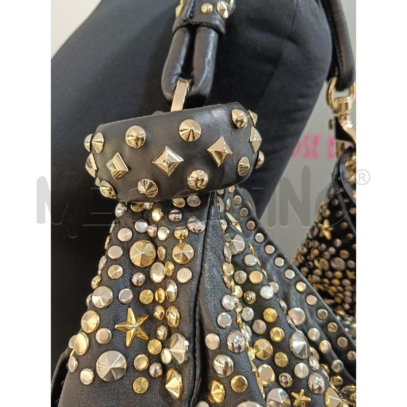 BORSA JIMMY CHOO NERA BORCHIE PELLE | Mercatino dell'Usato Roma gregorio vii 2