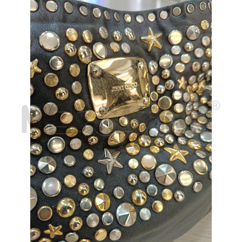 BORSA JIMMY CHOO NERA BORCHIE PELLE | Mercatino dell'Usato Roma gregorio vii 5