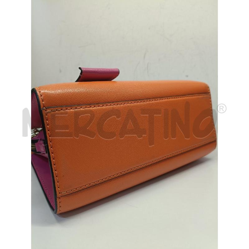 BORSA MARC JACOBS LITTLE BIG SHOT SAFFIANO ARANCIO DETTAGLI DORATI ROSA  | Mercatino dell'Usato Roma gregorio vii 2