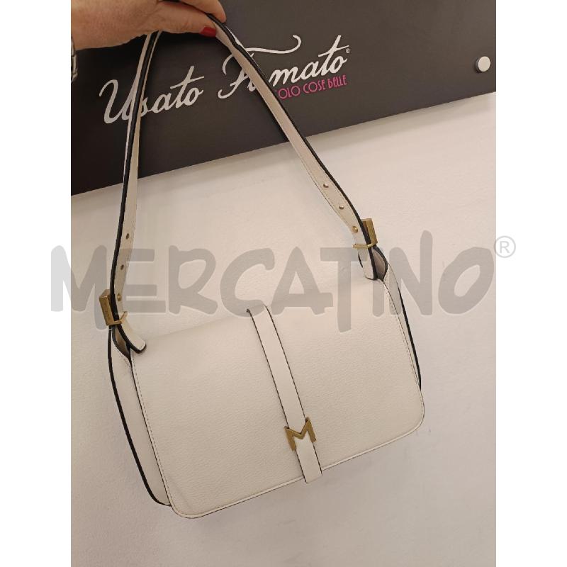 BORSA MARELLA BIANCA BORDI NERI | Mercatino dell'Usato Roma gregorio vii 1