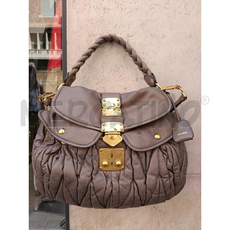 BORSA MIU MIU COFFER MATELASSE TORTORA | Mercatino dell'Usato Roma gregorio vii 1